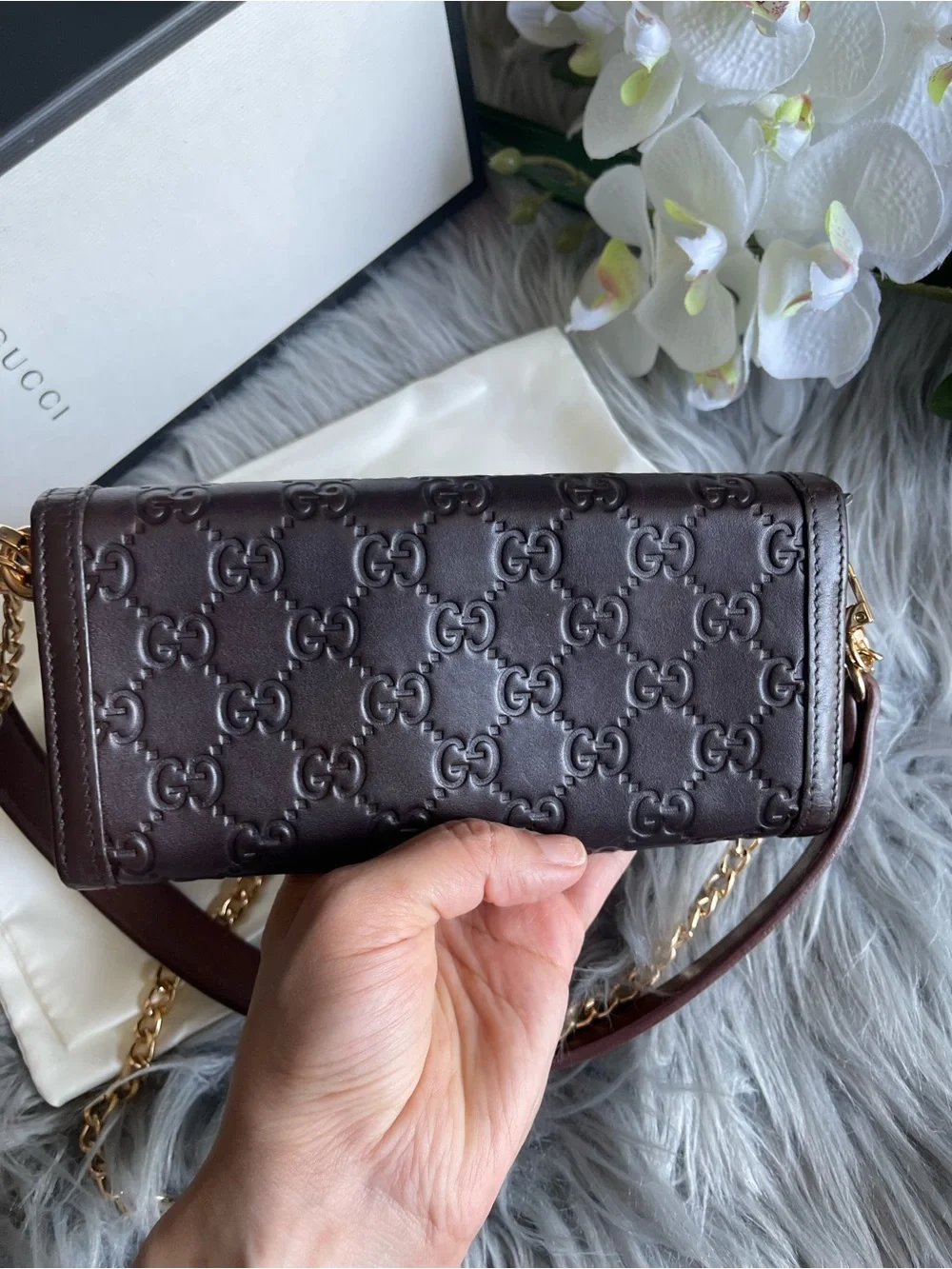 Authentic Gucci vintage GG marmont long wallet